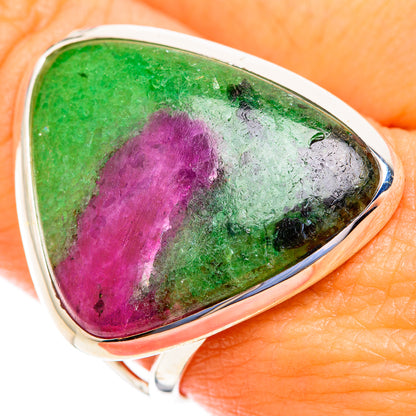 Ruby Zoisite Rings handcrafted by Ana Silver Co - RING119122