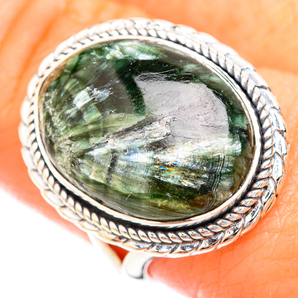 Seraphinite Rings handcrafted by Ana Silver Co - RING119123