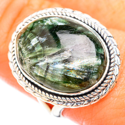 Seraphinite Rings handcrafted by Ana Silver Co - RING119123