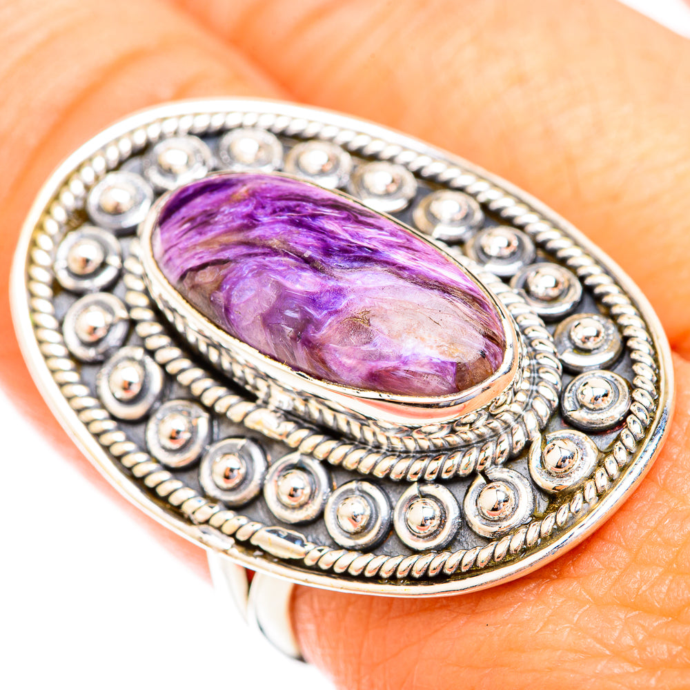 Charoite Rings handcrafted by Ana Silver Co - RING119133