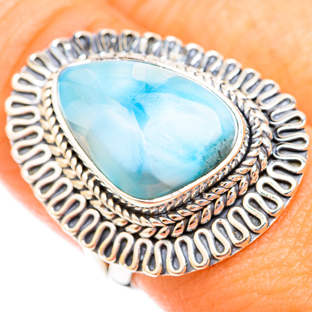 Larimar Rings handcrafted by Ana Silver Co - RING119148