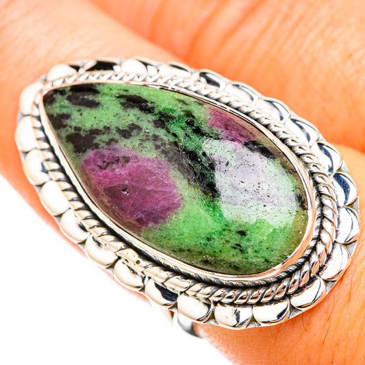 Ruby Zoisite Rings handcrafted by Ana Silver Co - RING119149