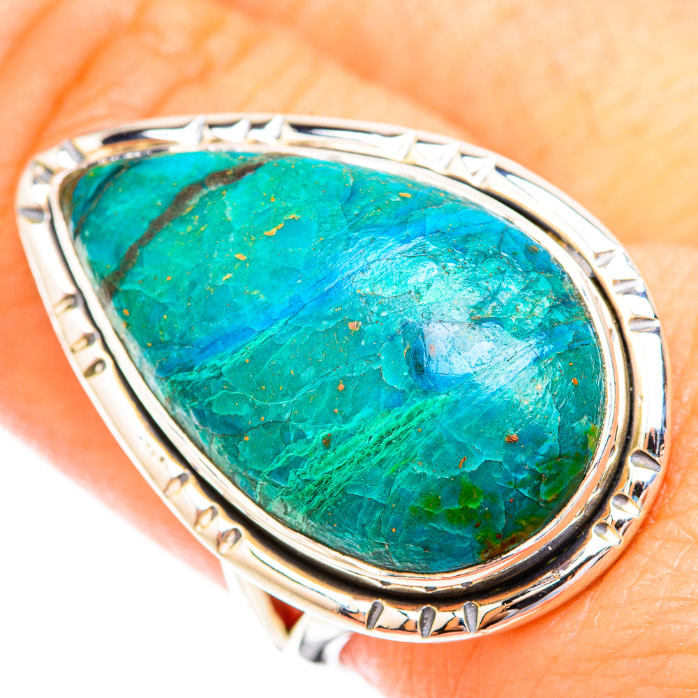 Chrysocolla Rings handcrafted by Ana Silver Co - RING119151