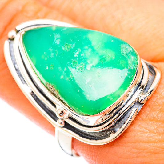 Chrysoprase Rings handcrafted by Ana Silver Co - RING119155