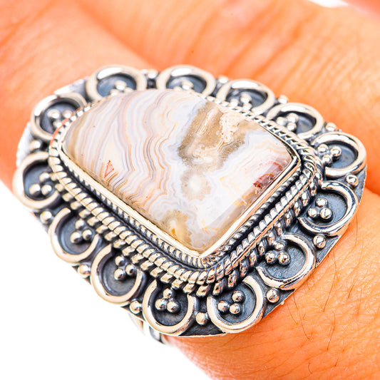 Laguna Lace Agate Rings handcrafted by Ana Silver Co - RING119158