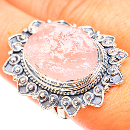 Rose Quartz Rings handcrafted by Ana Silver Co - RING119160