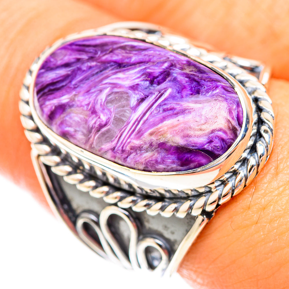 Charoite Rings handcrafted by Ana Silver Co - RING119164