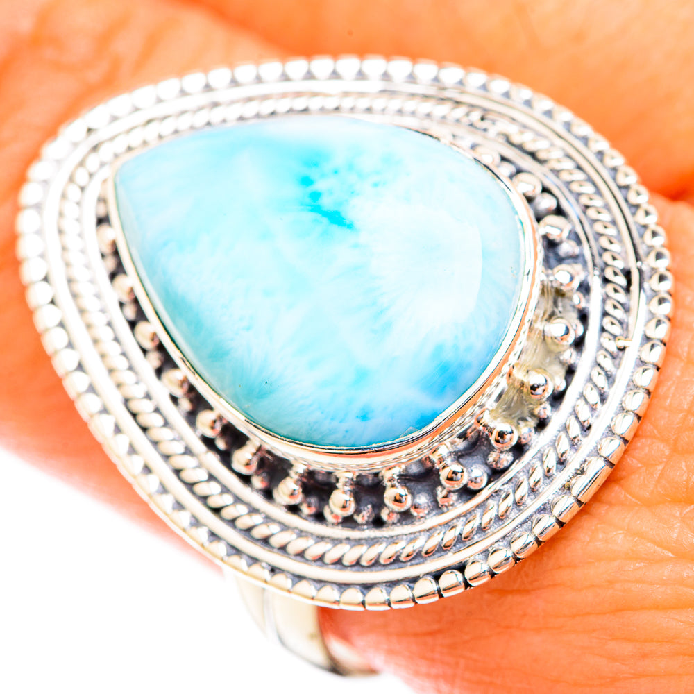 Larimar Rings handcrafted by Ana Silver Co - RING119177