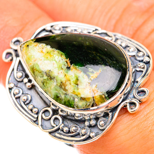Australian Green Opal Rings handcrafted by Ana Silver Co - RING119179