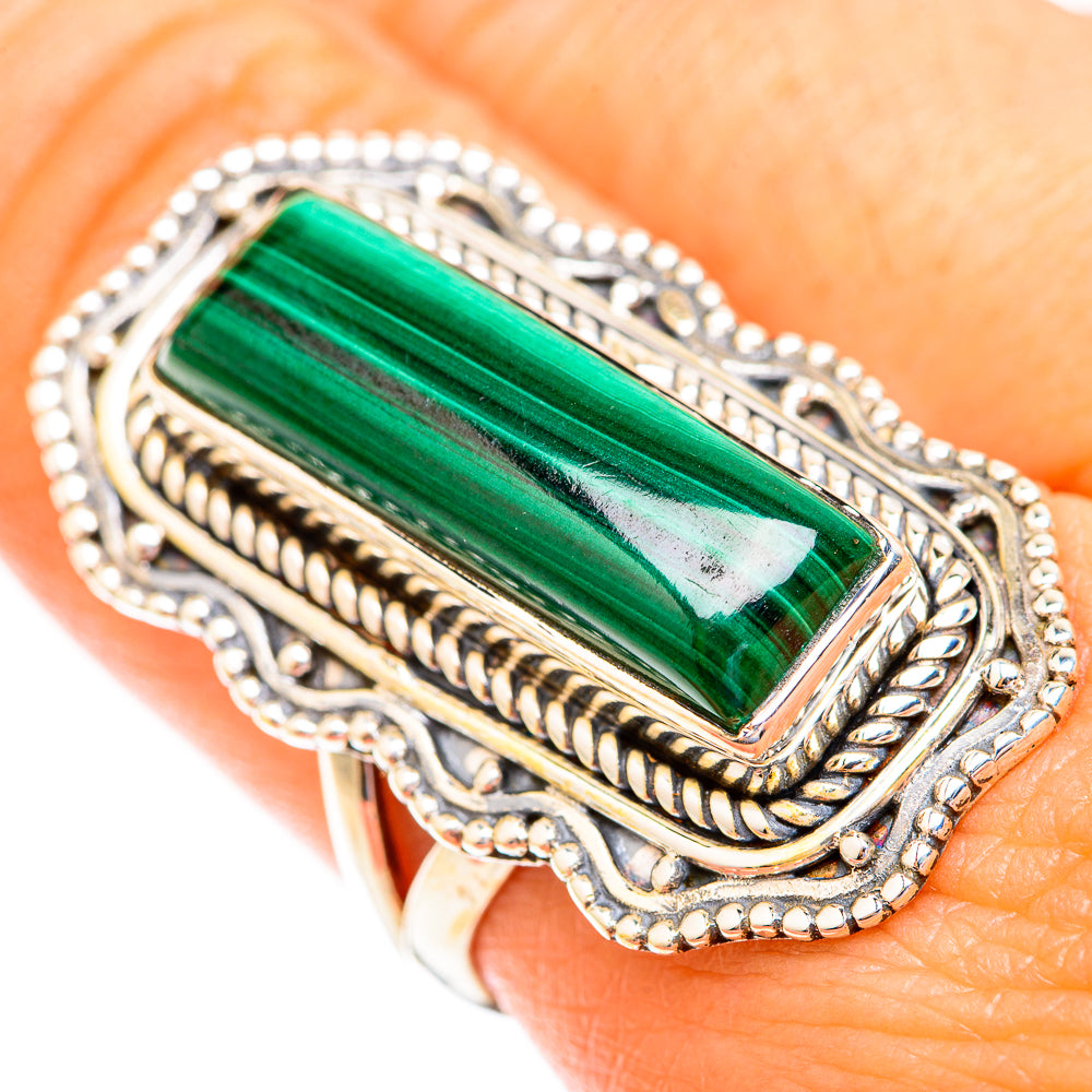 Malachite Rings handcrafted by Ana Silver Co - RING119182