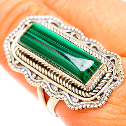 Malachite Rings handcrafted by Ana Silver Co - RING119182
