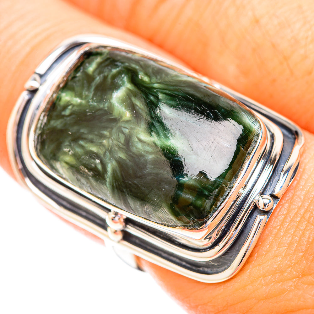 Seraphinite Rings handcrafted by Ana Silver Co - RING119183