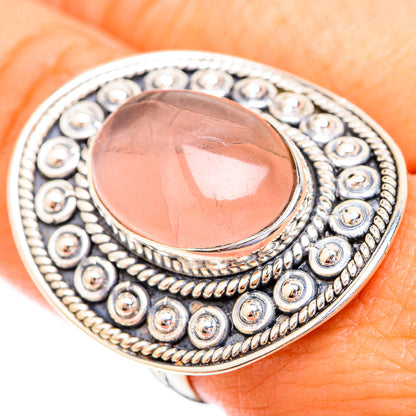 Rose Quartz Rings handcrafted by Ana Silver Co - RING119185