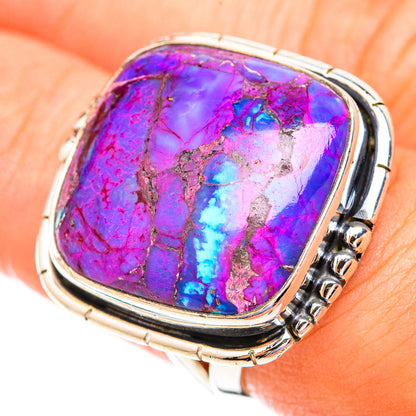 Purple Copper Composite Turquoise Rings handcrafted by Ana Silver Co - RING119189