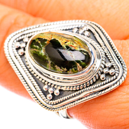 Australian green opal Rings handcrafted by Ana Silver Co - RING119198