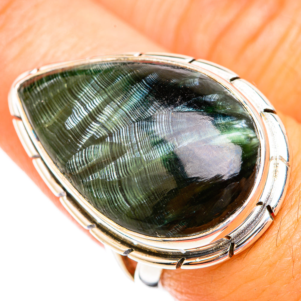 Seraphinite Rings handcrafted by Ana Silver Co - RING119199