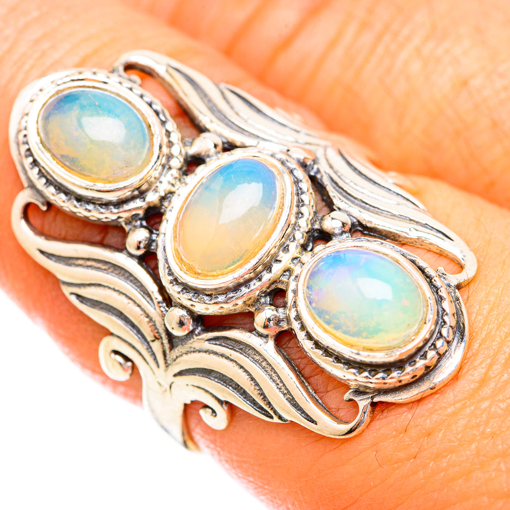 Ethiopian Opal Rings handcrafted by Ana Silver Co - RING119209