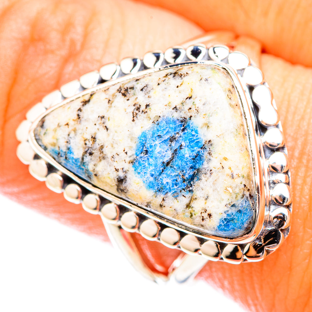 K2 Blue Azurite Rings handcrafted by Ana Silver Co - RING119211