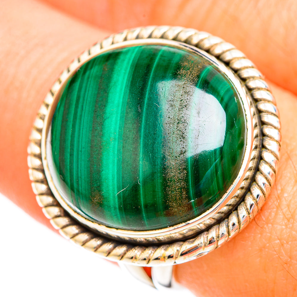 Malachite Rings handcrafted by Ana Silver Co - RING119217