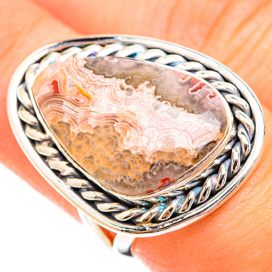 Laguna Lace Agate Rings handcrafted by Ana Silver Co - RING119220