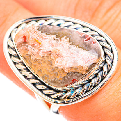 Laguna Lace Agate Rings handcrafted by Ana Silver Co - RING119220