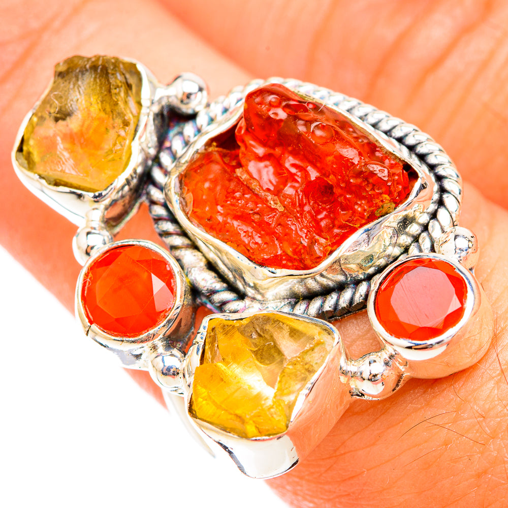 Carnelian, Citrine Rings handcrafted by Ana Silver Co - RING119222