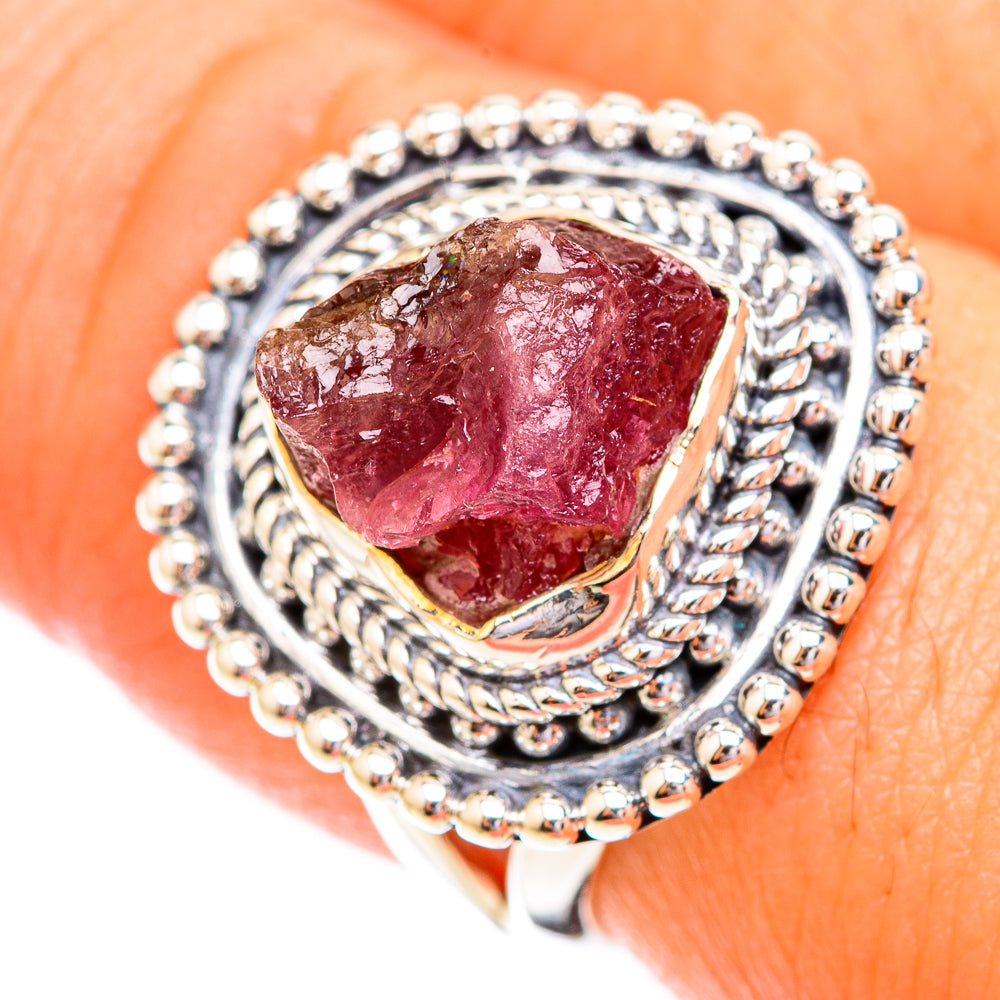 Pink Tourmaline Rings handcrafted by Ana Silver Co - RING119224