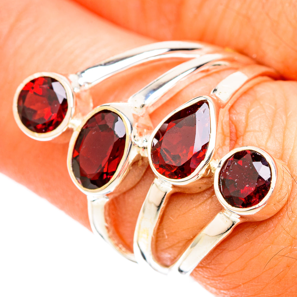 Garnet Rings handcrafted by Ana Silver Co - RING119226