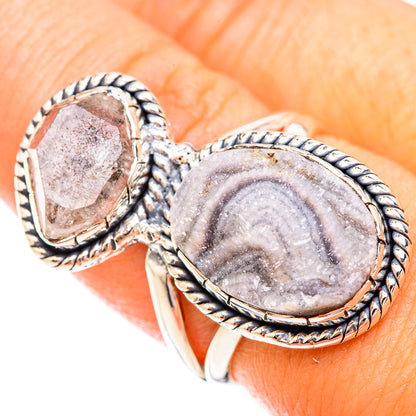 Desert Druzy, Herkimer Diamond Rings handcrafted by Ana Silver Co - RING119239