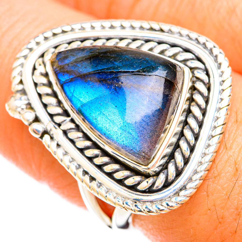 Labradorite Rings handcrafted by Ana Silver Co - RING119242