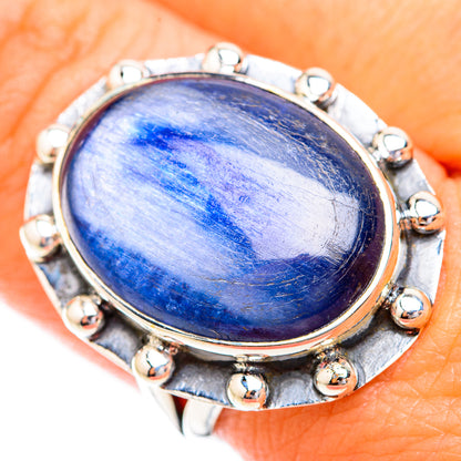Kyanite, Tanzanite, Rainbow Moonstone Rings handcrafted by Ana Silver Co - RING119244