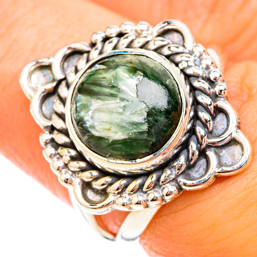 Seraphinite Rings handcrafted by Ana Silver Co - RING119247