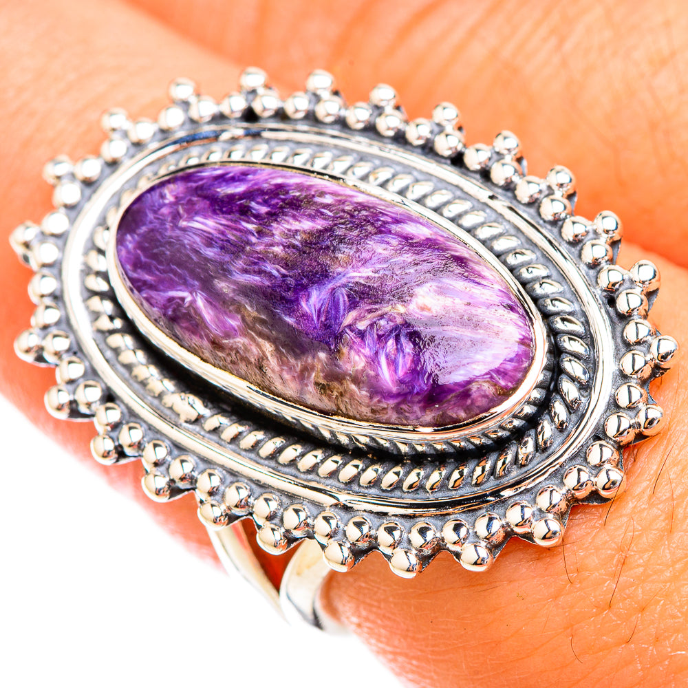 Charoite Rings handcrafted by Ana Silver Co - RING119256