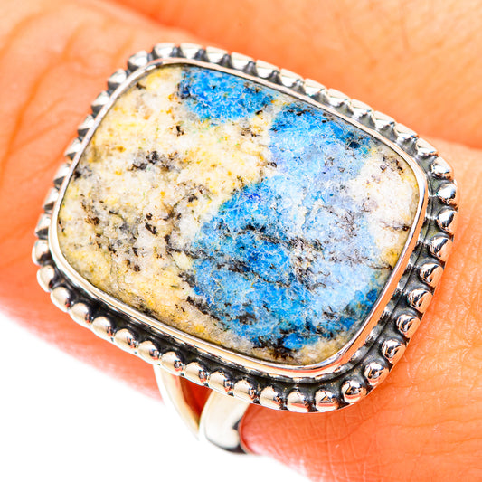 K2 Blue Azurite Rings handcrafted by Ana Silver Co - RING119270