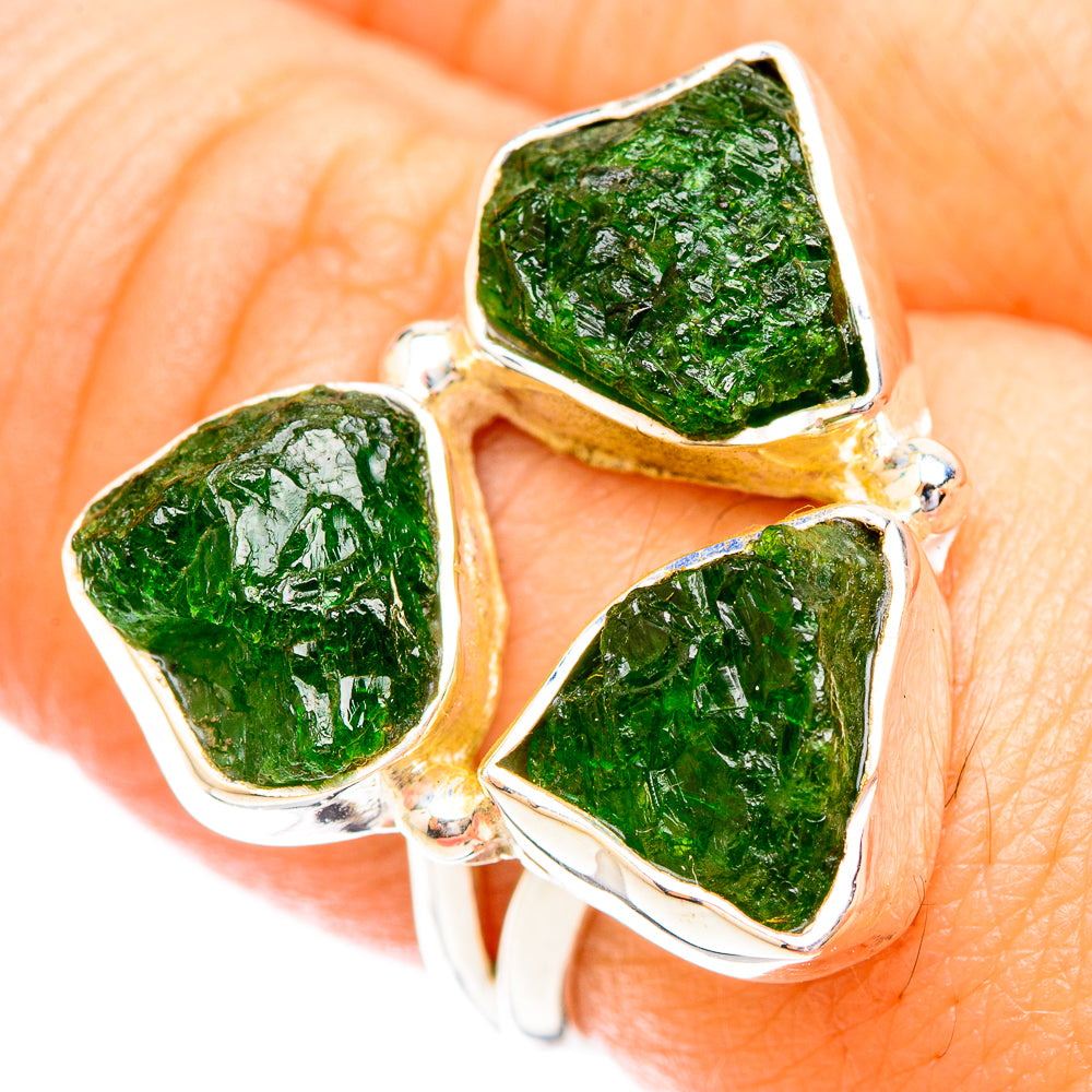 Chrome Diopside Rings handcrafted by Ana Silver Co - RING119278
