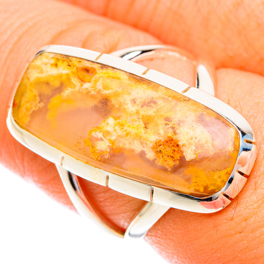 Plume Agate Rings handcrafted by Ana Silver Co - RING119281