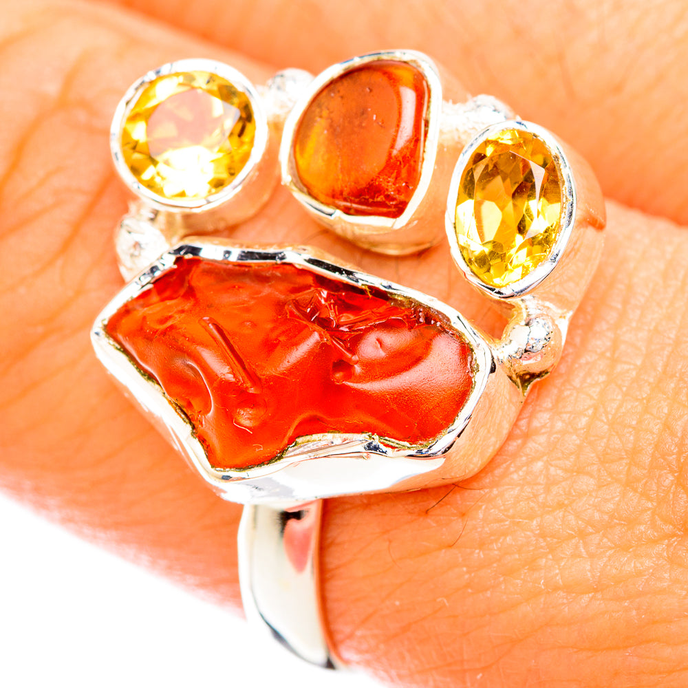 Carnelian, Citrine Rings handcrafted by Ana Silver Co - RING119282