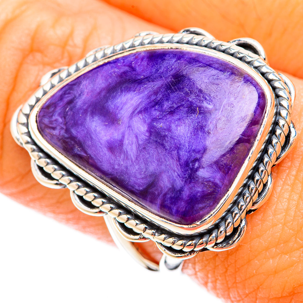 Charoite Rings handcrafted by Ana Silver Co - RING119285