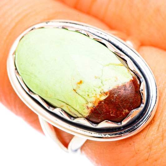 Lemon Chrysoprase Rings handcrafted by Ana Silver Co - RING119303