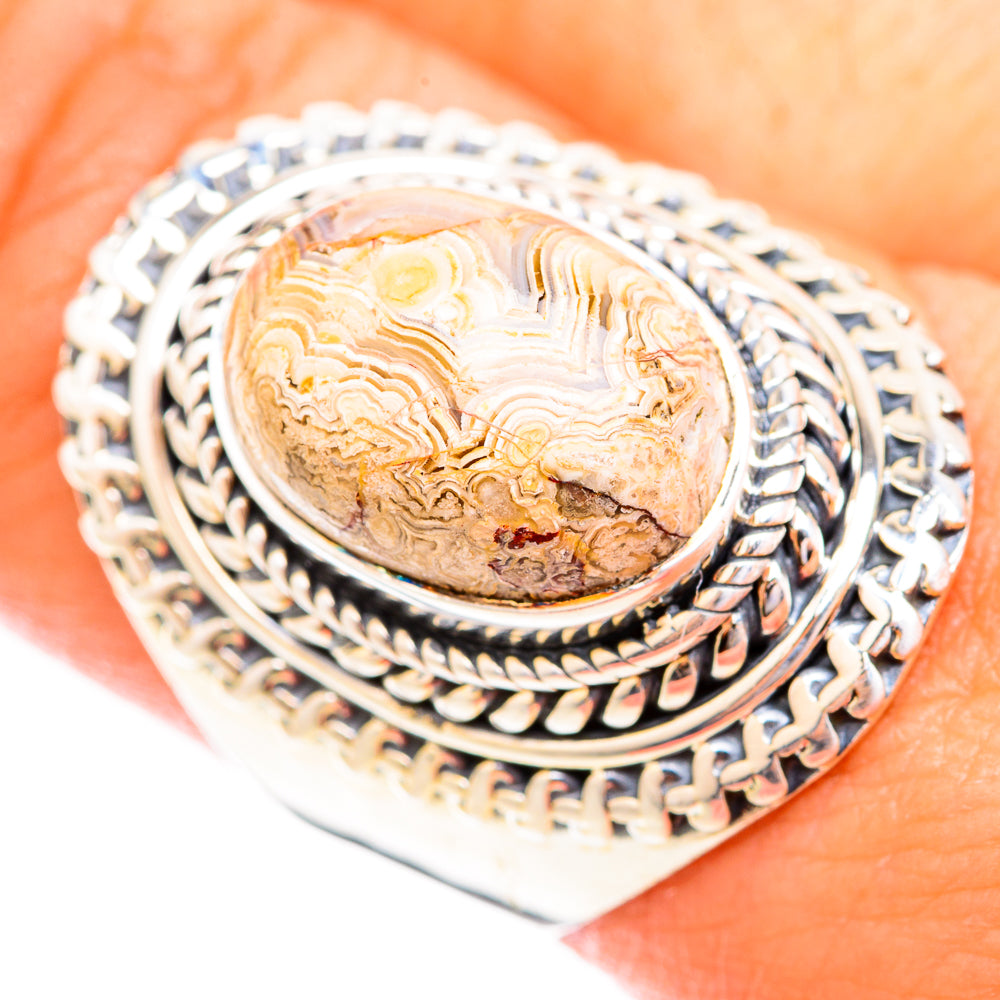 Laguna Lace Agate Rings handcrafted by Ana Silver Co - RING119304