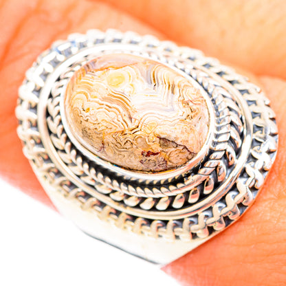 Laguna Lace Agate Rings handcrafted by Ana Silver Co - RING119304