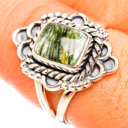 Seraphinite Rings handcrafted by Ana Silver Co - RING119327