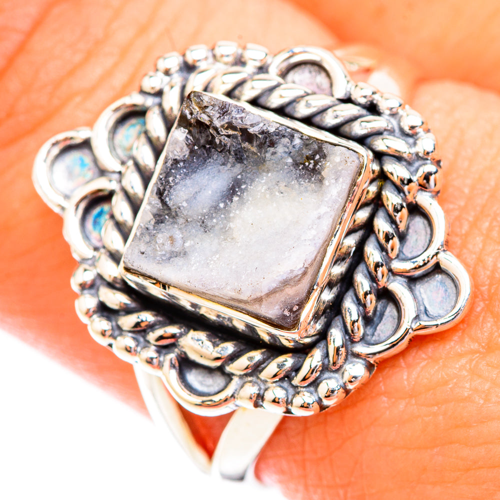Desert Druzy Rings handcrafted by Ana Silver Co - RING119344