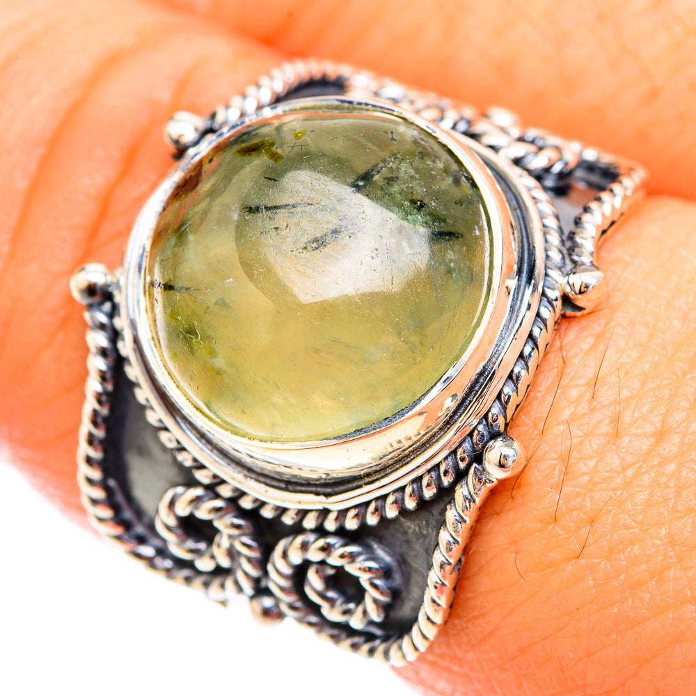 Prehnite Rings handcrafted by Ana Silver Co - RING119351