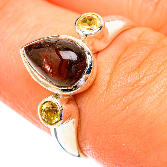 Smoky Quartz, Citrine Rings handcrafted by Ana Silver Co - RING119356