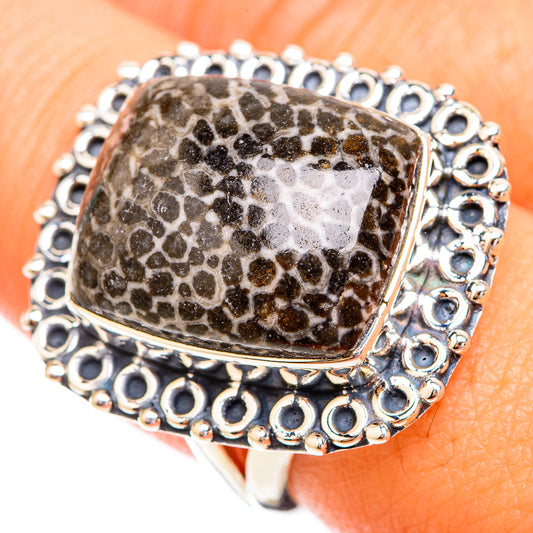 Stingray Coral Rings handcrafted by Ana Silver Co - RING119369