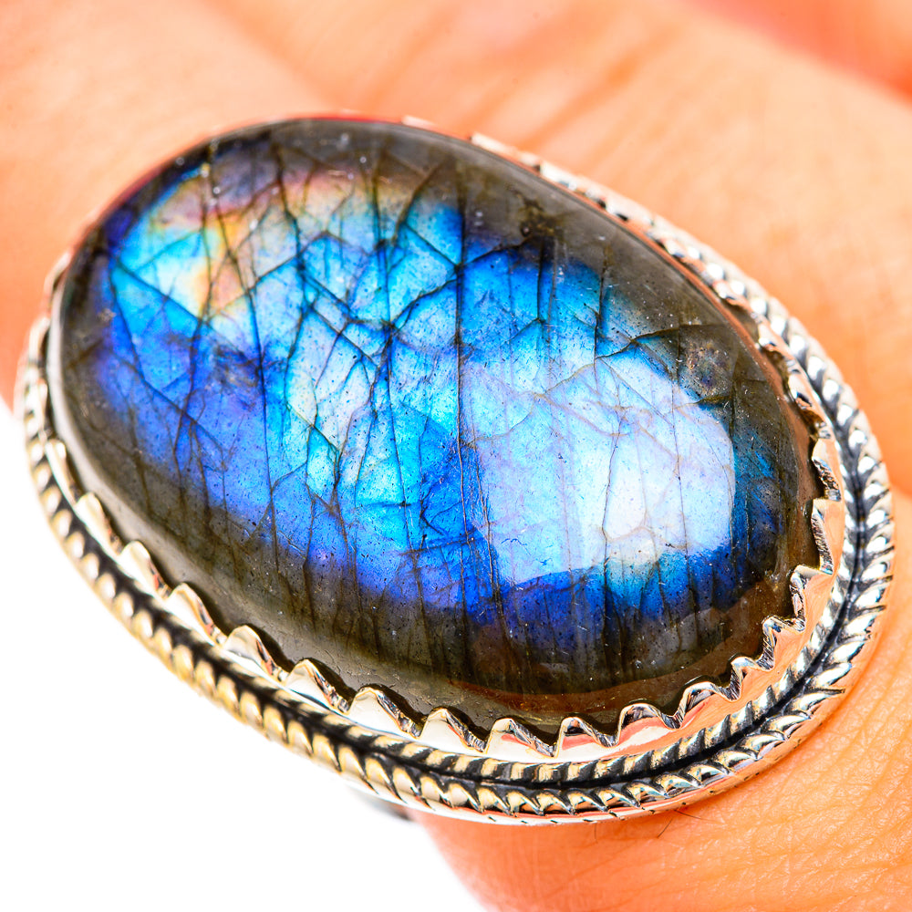 Labradorite Rings handcrafted by Ana Silver Co - RING119384