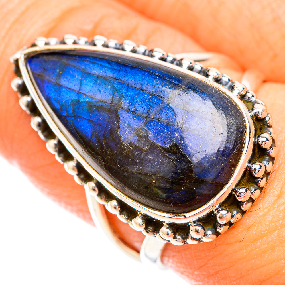 Labradorite Rings handcrafted by Ana Silver Co - RING119387