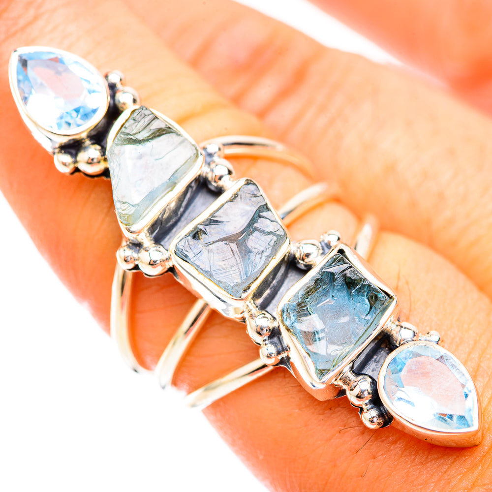 Aquamarine, Blue Topaz Rings handcrafted by Ana Silver Co - RING119391