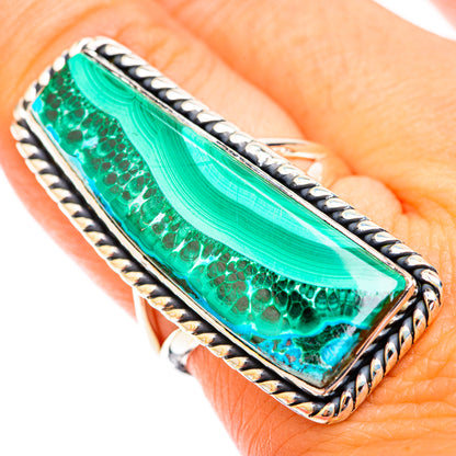 Malachite In Chrysocolla Rings handcrafted by Ana Silver Co - RING119394